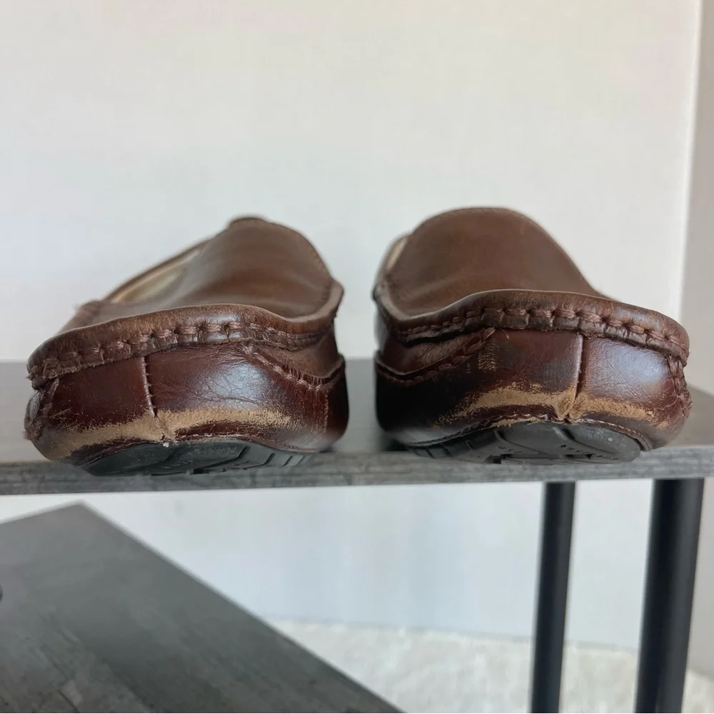 UGG Men’s Brown Leather Drivers Shoes Loafers 9